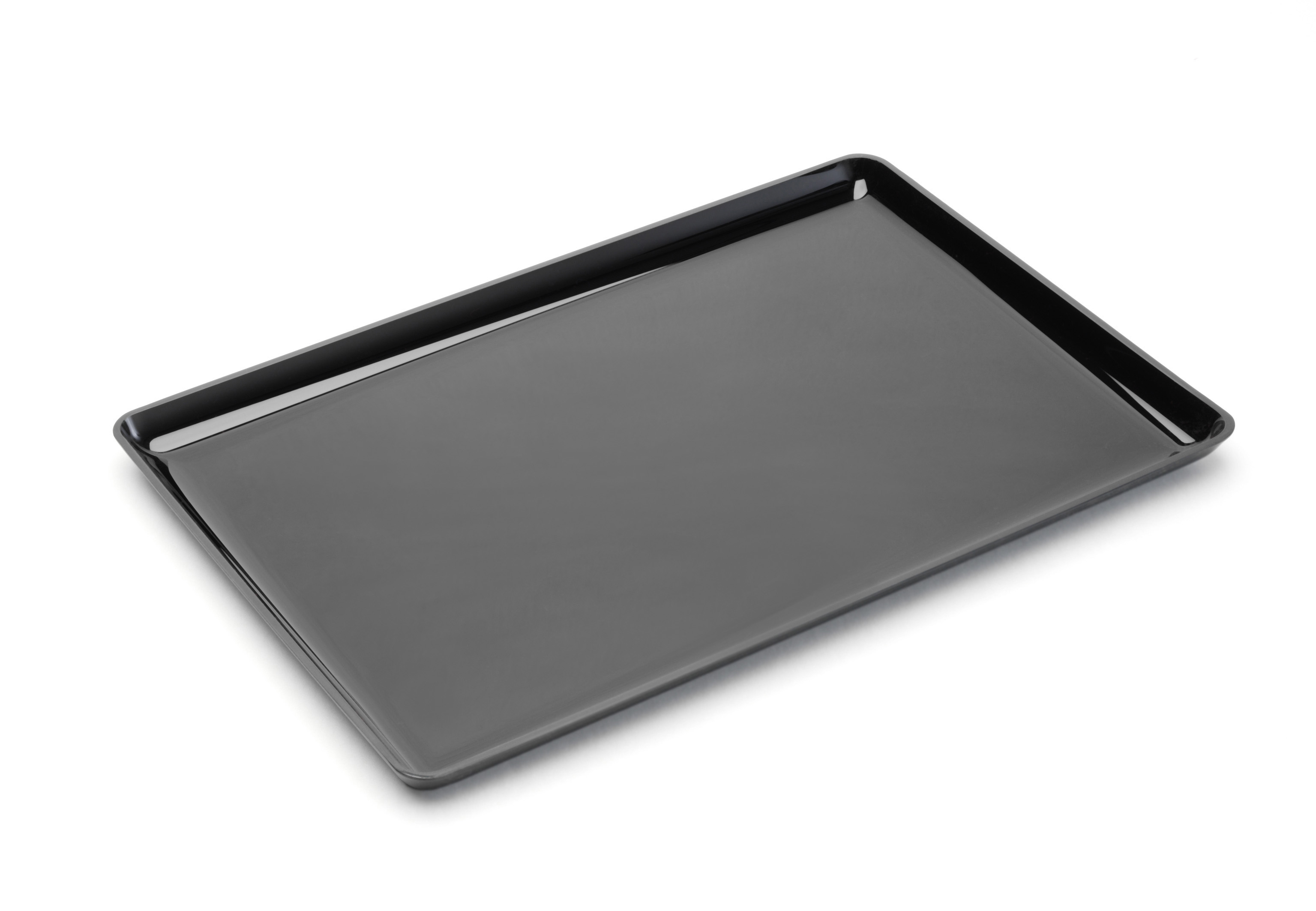 Auslageplatte Randhöhe 2 cm, Abm.: ca. 40 x 26,5 x 2 cm schwarz, ohne Rand