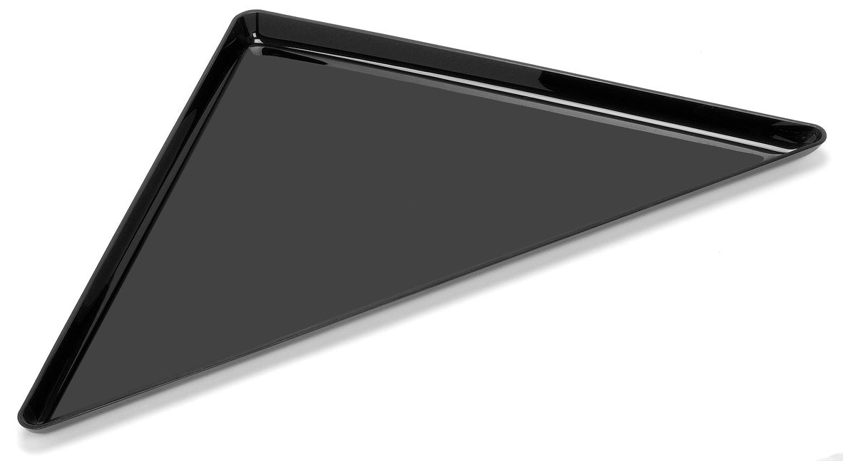 Auslageplatte "Dreieck", ABS schwarz, Abm.: 39x28/28x2 cm, ohne Rand