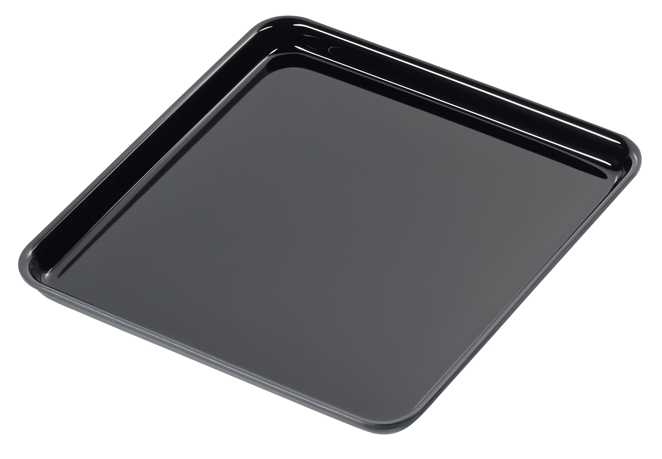 Auslageplatte ABS-schwarz, Abm.: ca. 29 x 29 x 2 cm, mit Rand