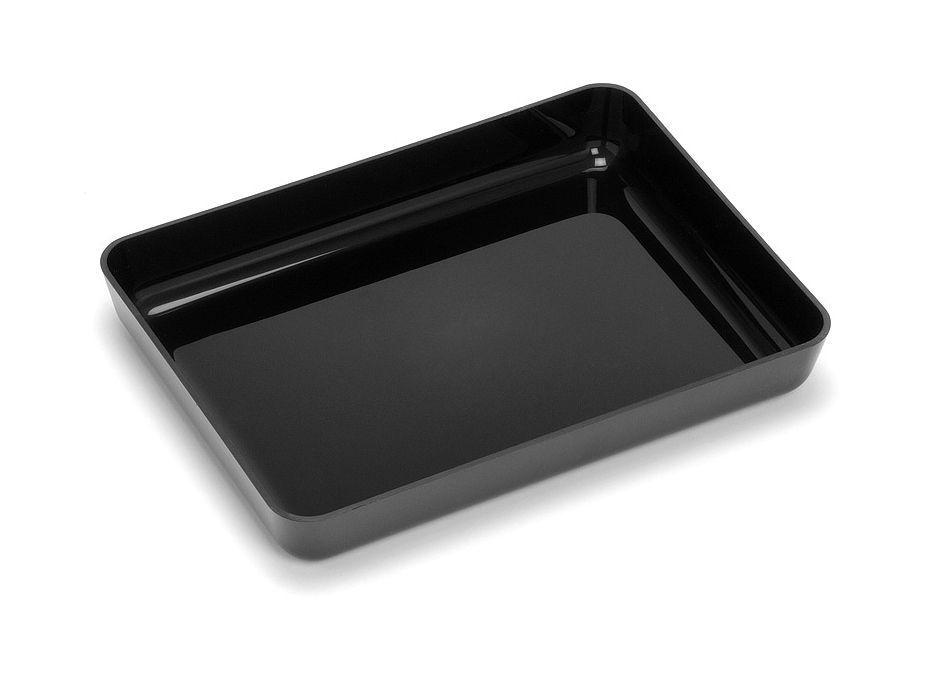 Auslageschale Randhöhe 4 cm, Abm.: ca. 26,5 x 20 x 4 cm schwarz, ohne Rand