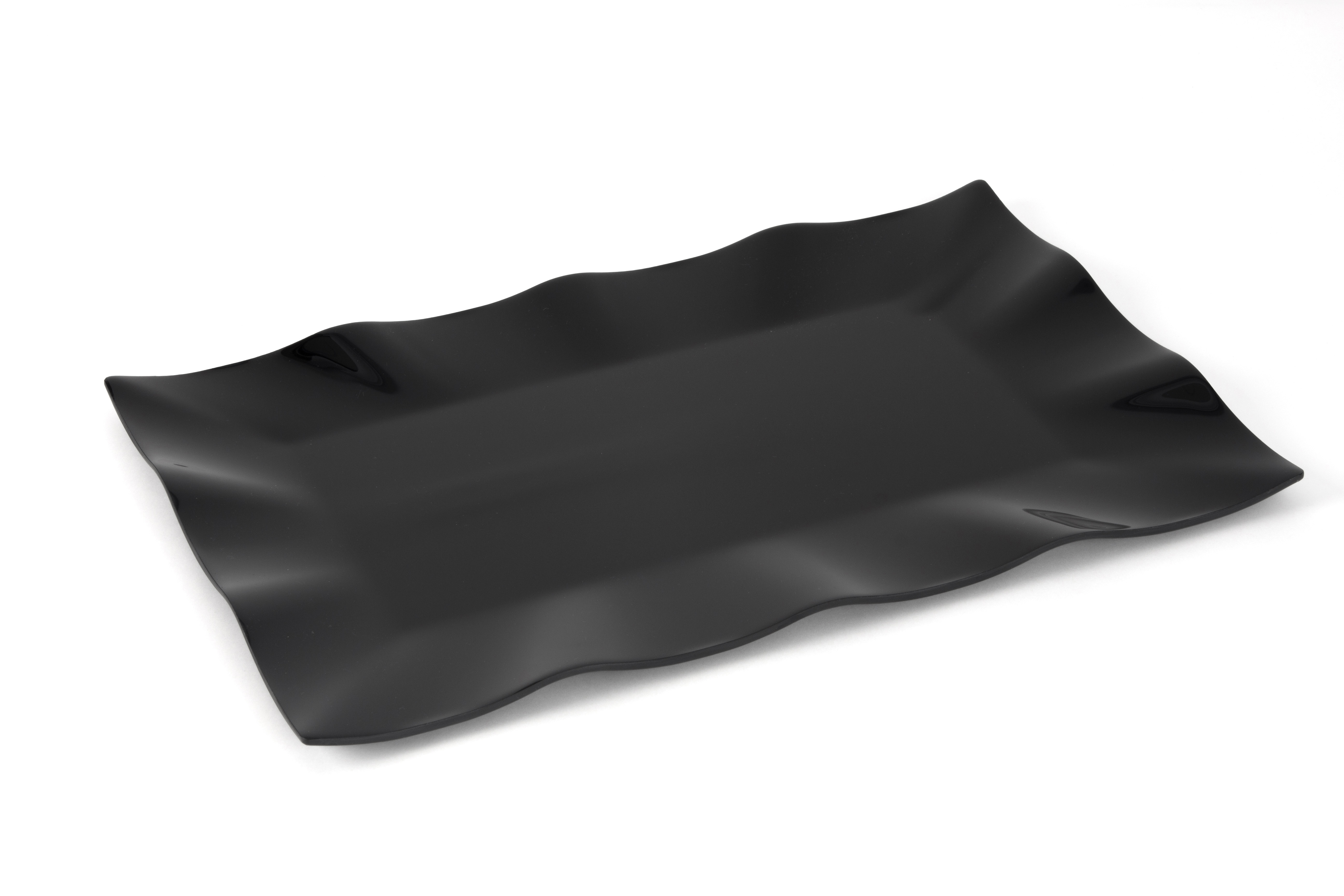 Wellenplatte schwarz, Abm. ca. 42x28x1,5 cm ohne Rand