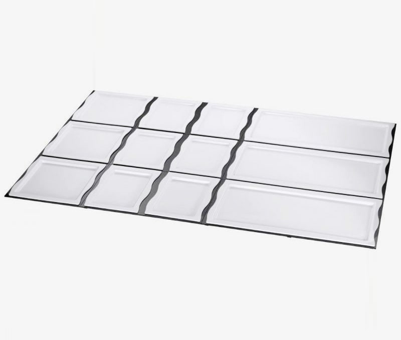 Schalensystem in schwarz und weiß