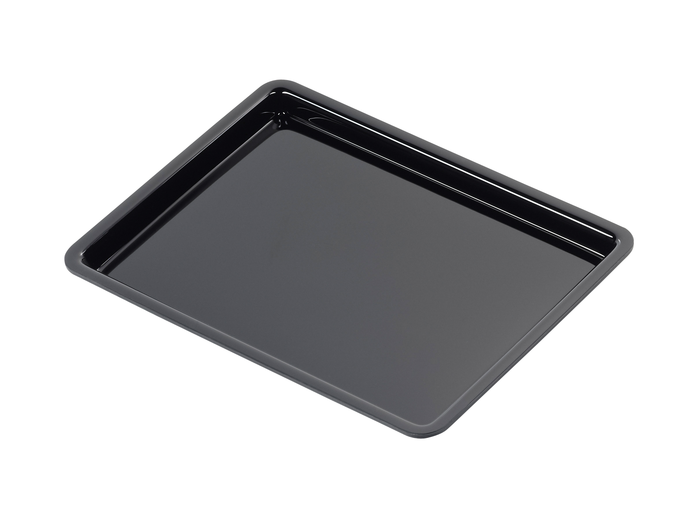 Auslageplatte ABS-schwarz, Abm.: ca. 29 x 22 x 2 cm, mit Rand