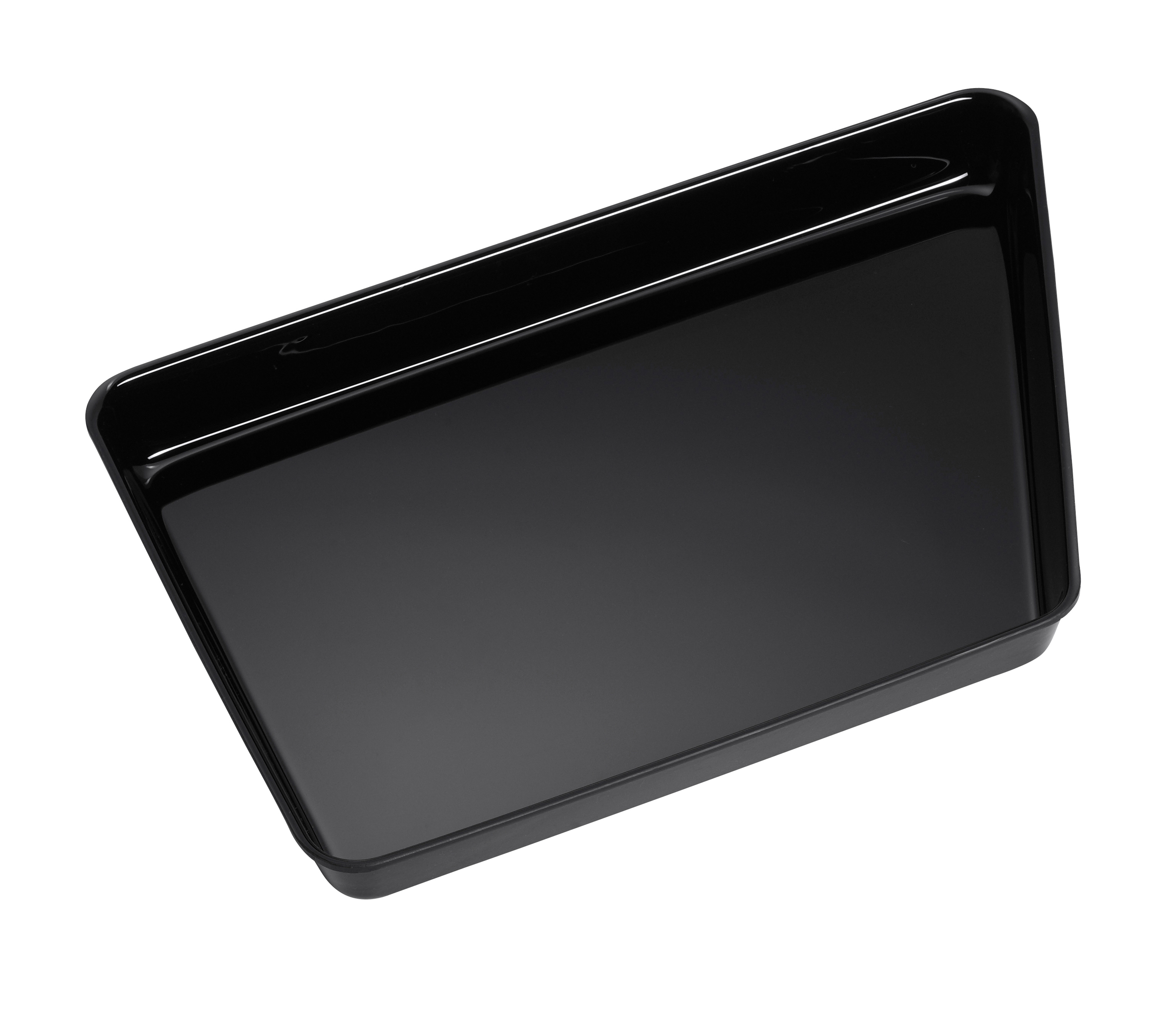 Platte "Links 41-135" groß T80, Abm.: ca. 40x26,5/29,5x4 cm, schwarz, ohne Rand