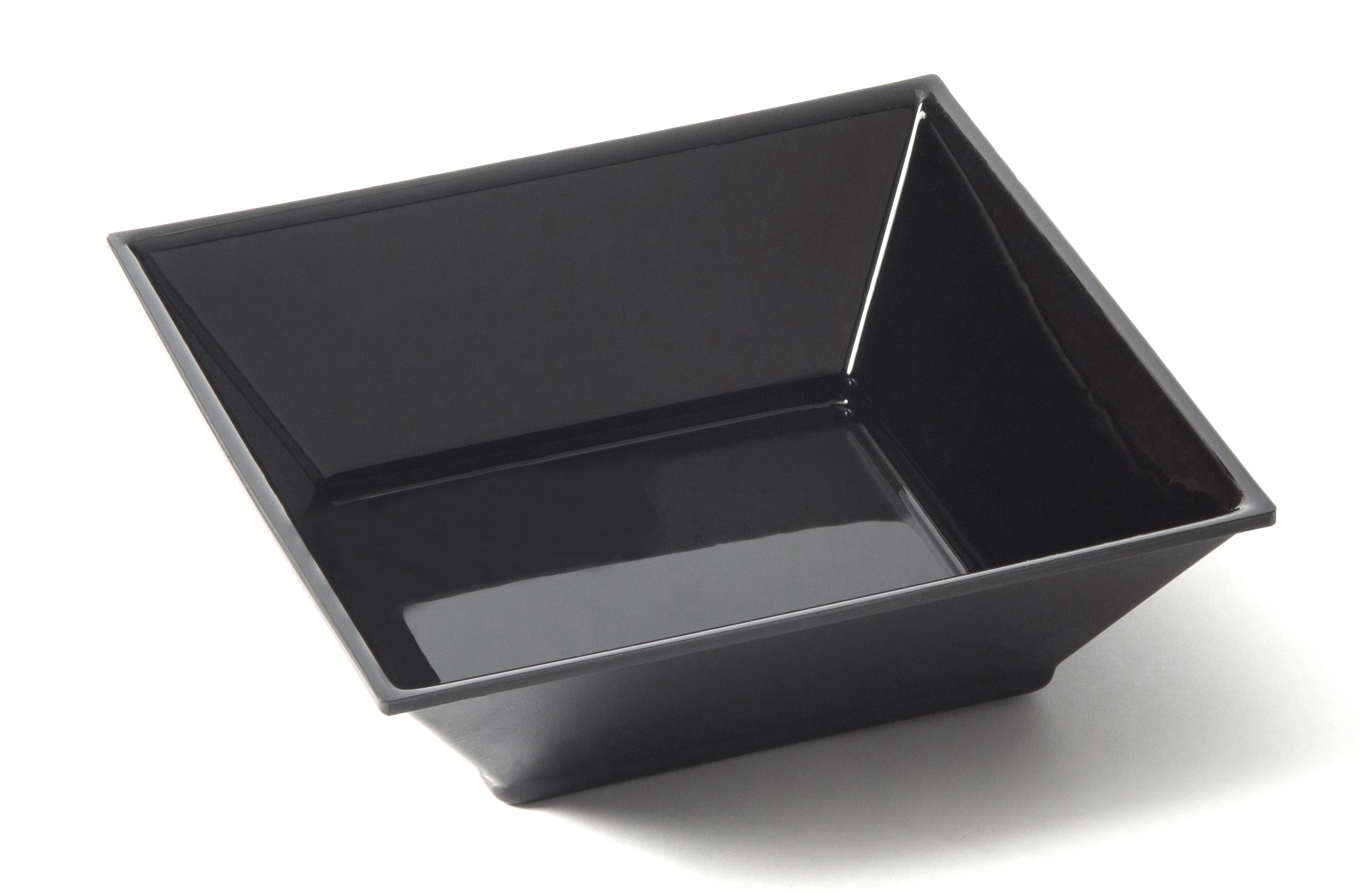 Auslageschale ABS schwarz, ca. 20 x 20 x 6 cm mit Schrägrand