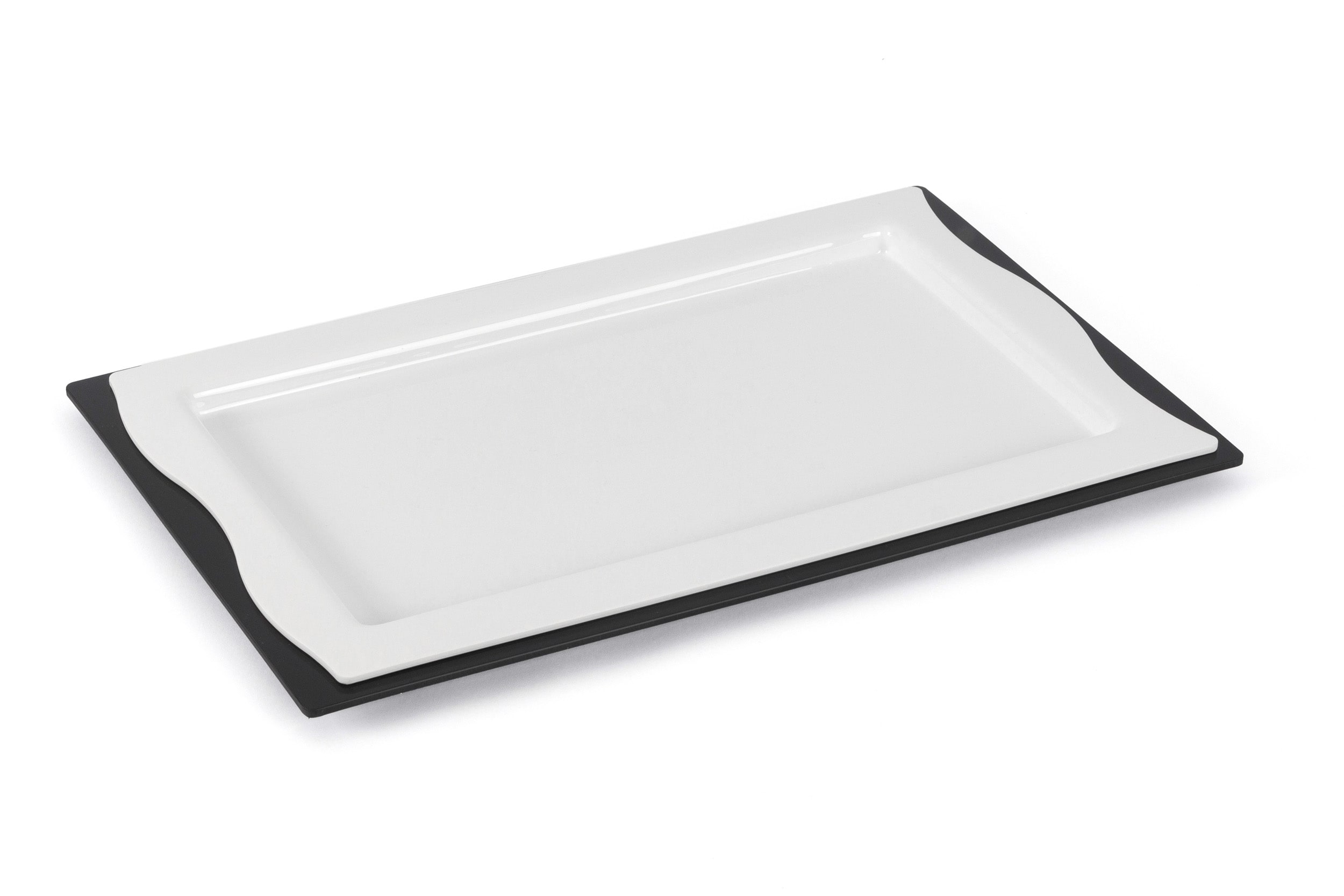 Plattenset "Breitrand-Kombi" 2-teilig, 1xPlatte 38,5x25x1,5 weiß, m. BR-Wellenrand