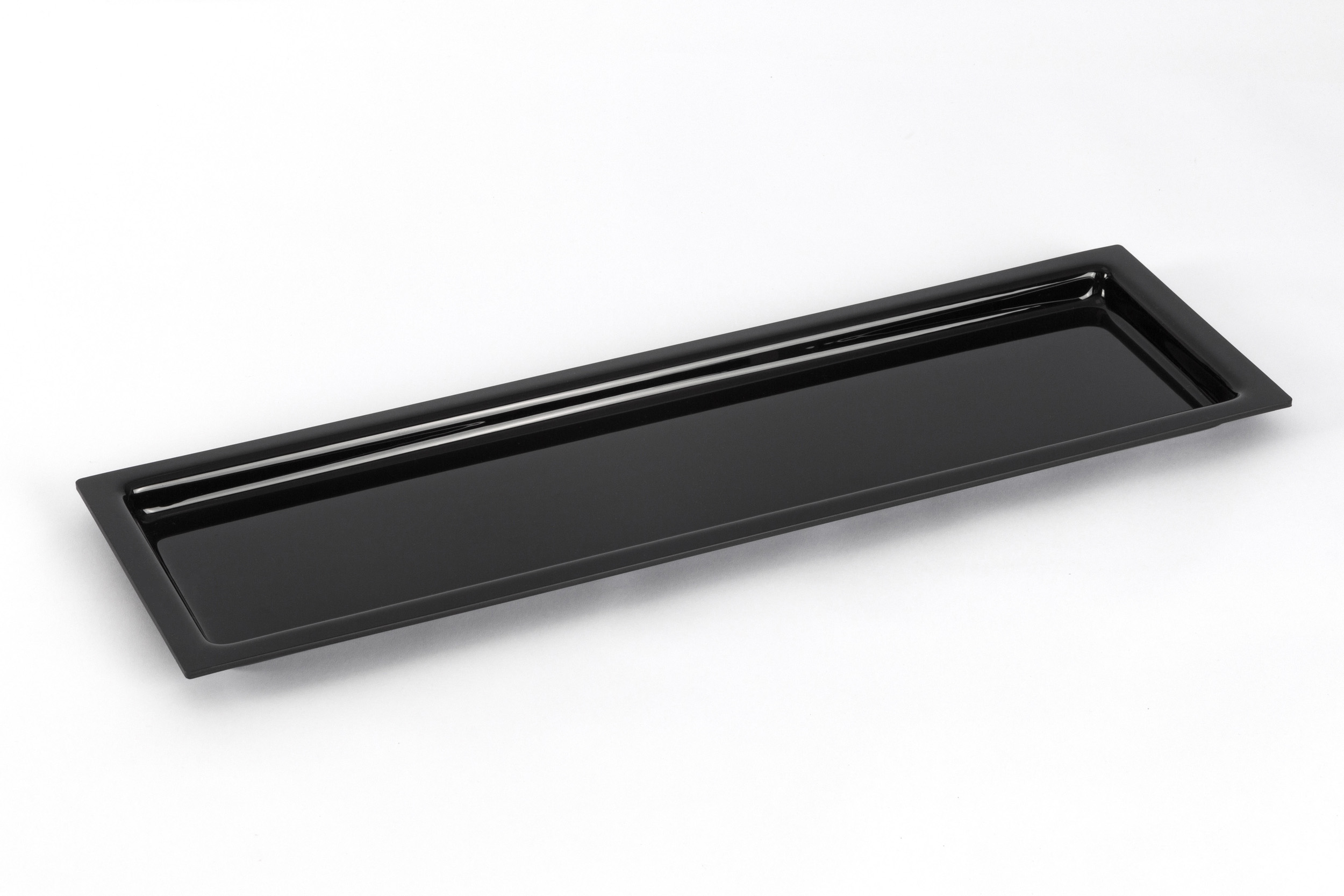 Auslageplatte GN 2/4 ABS-schwarz, Abm.: 53x16,2x2 cm
