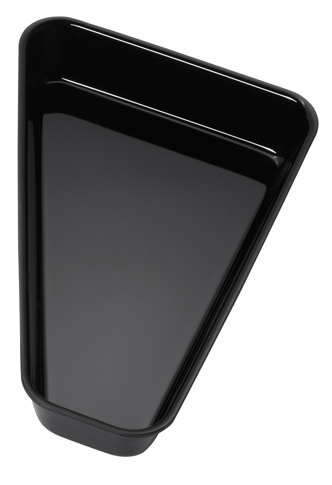 Platte "Rechts 18-135" klein T80, Abm.: ca. 16,5x26,5/06,5x2 cm, schwarz, ohne Rand