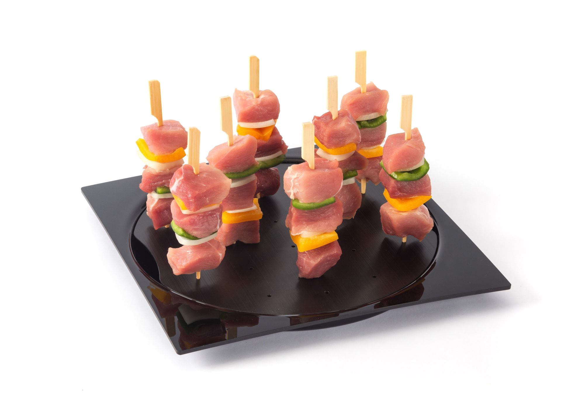 Spießbrett-Set, schwarz, 28x28x2 cm Spießbrett-Set, schwarz, 28x28x2 cm