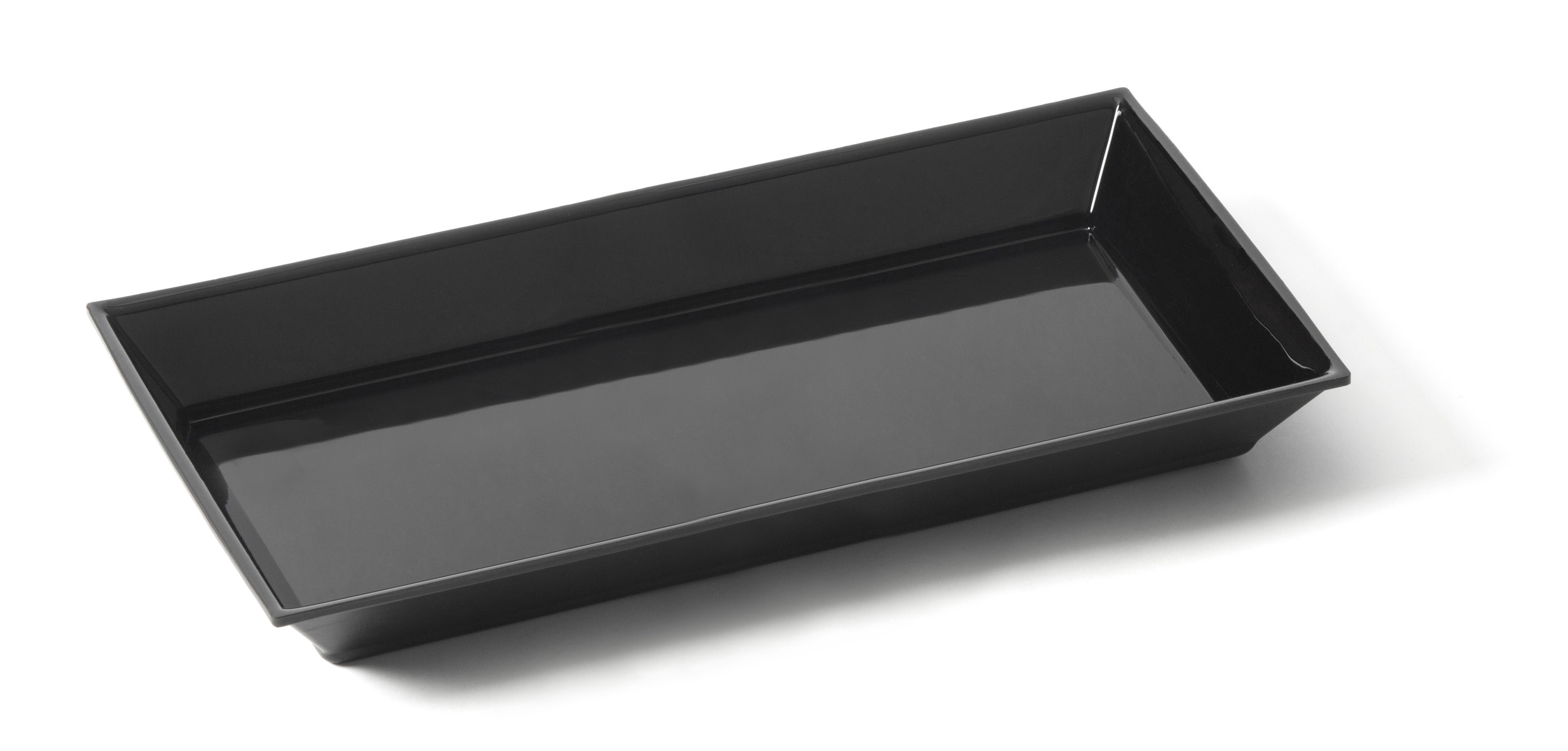 Auslageplatte ABS schwarz, Abm.: 40 x 20 x 4 cm, mit Schrägrand