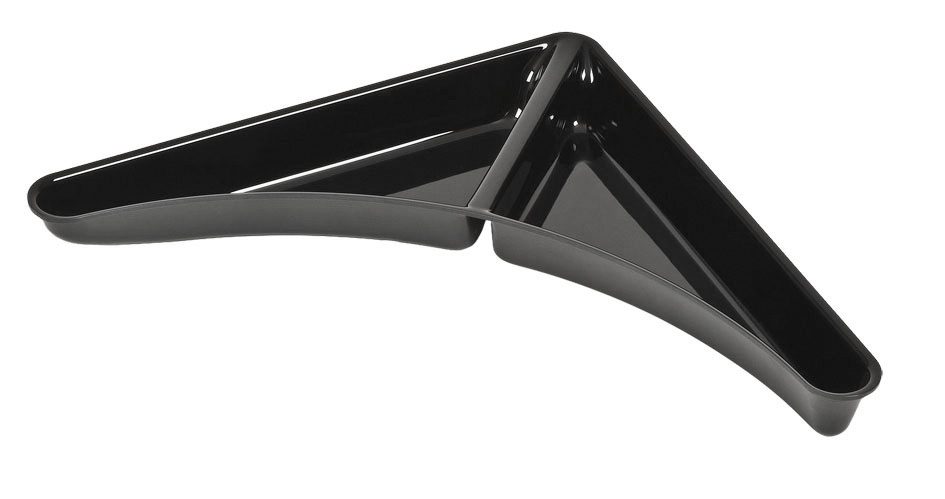 Eckschale Außen "Rondell", schwarz, Abm.: ca. 57x42/42x4 cm, mit Rand Eckschale Außen "Rondell", schwarz, Abm.: ca. 57x42/42x4 cm, mit Rand