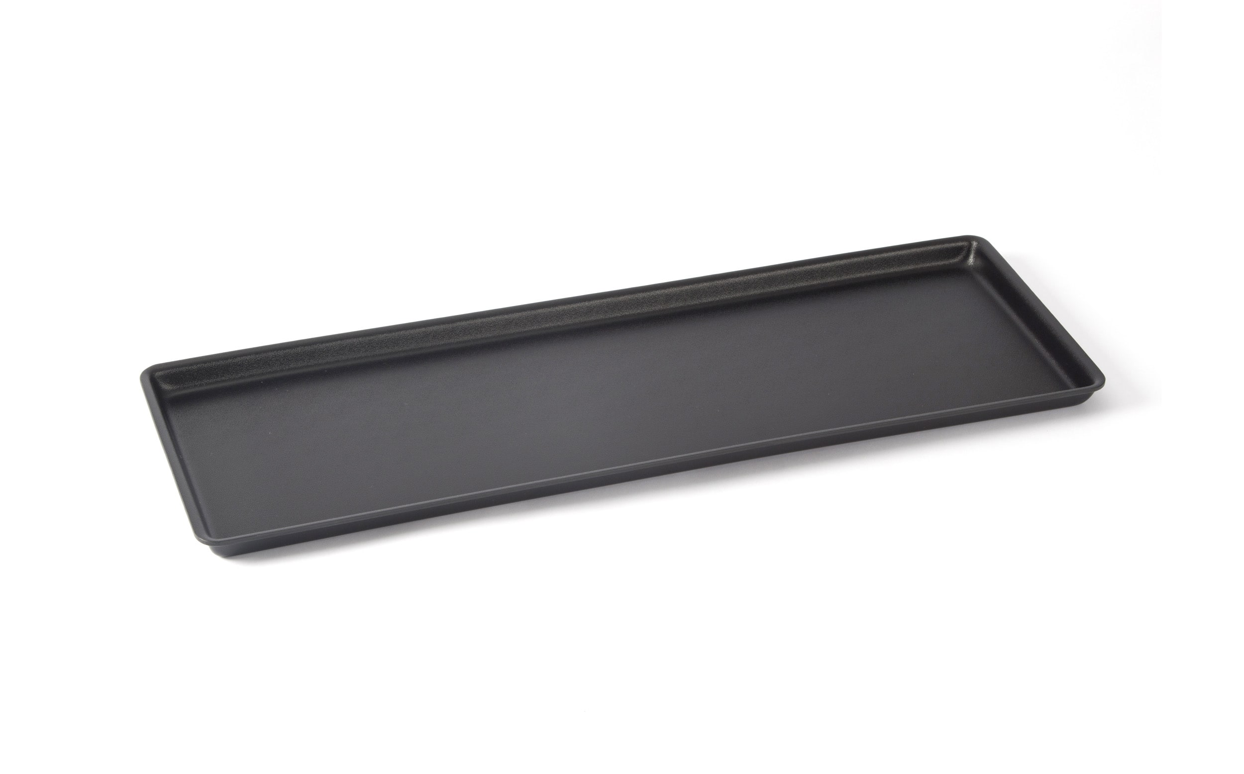 Auslageplatte schwarz strukturiert, Abm.: ca. 60 x 20 x 2 cm, mit Rand