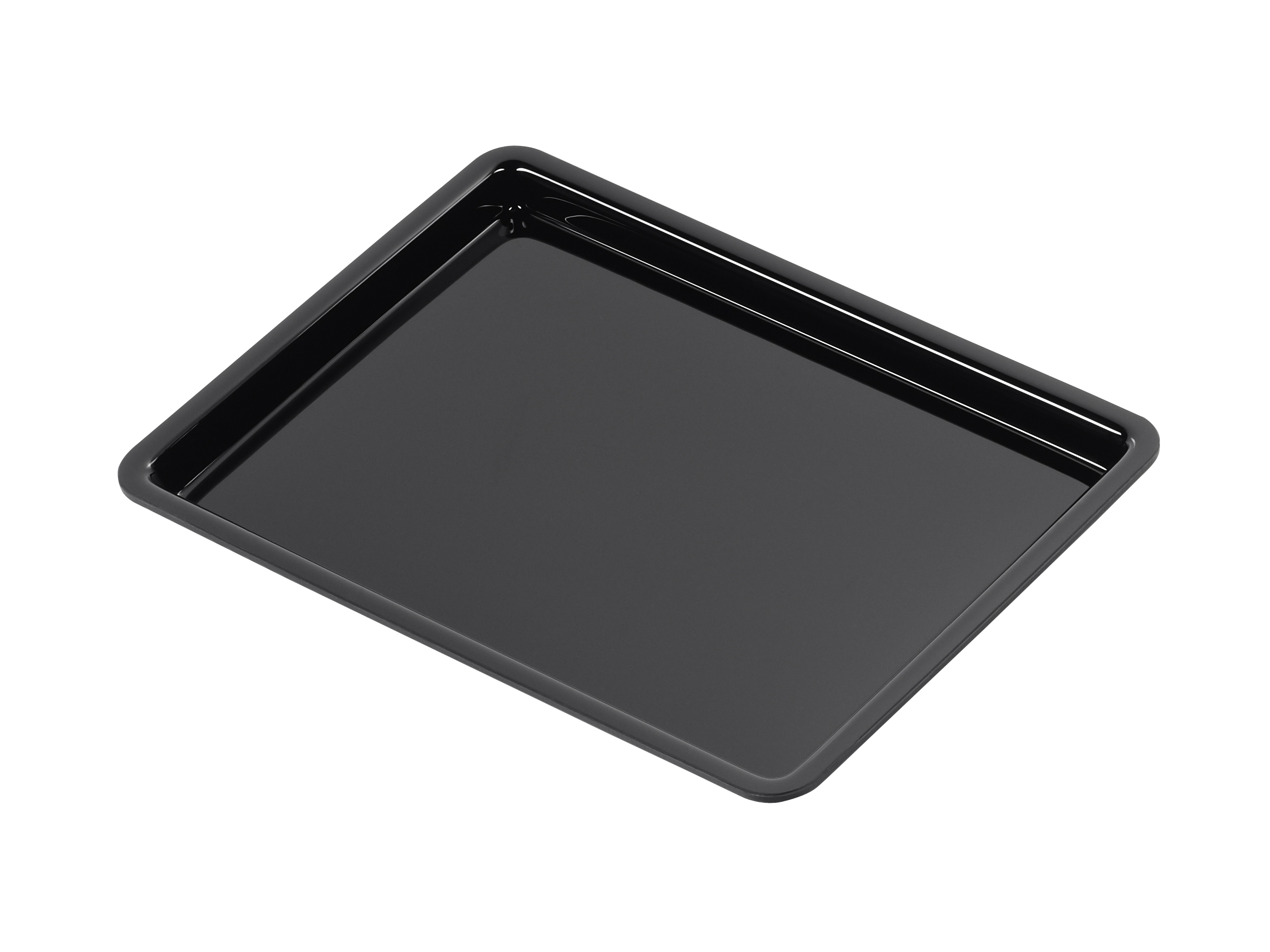 Auslageplatte ABS - schwarz, Abm.: ca. 26,5x20x2 cm mit Rand