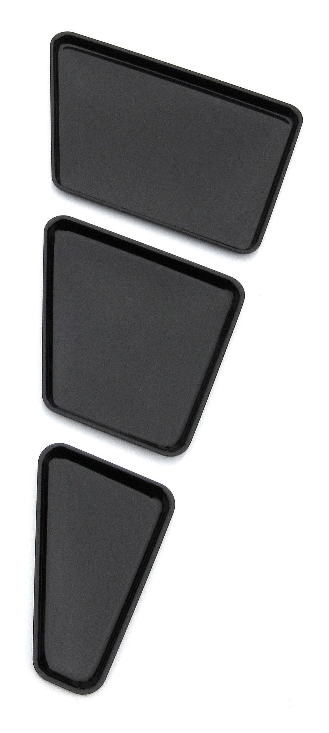 Platten-Set 3-teilig für Eckpräsentation "Rechts"135°schwarz, "bestehend aus: 1 Platte ""Rechts 41-135 groß (101892-80),"