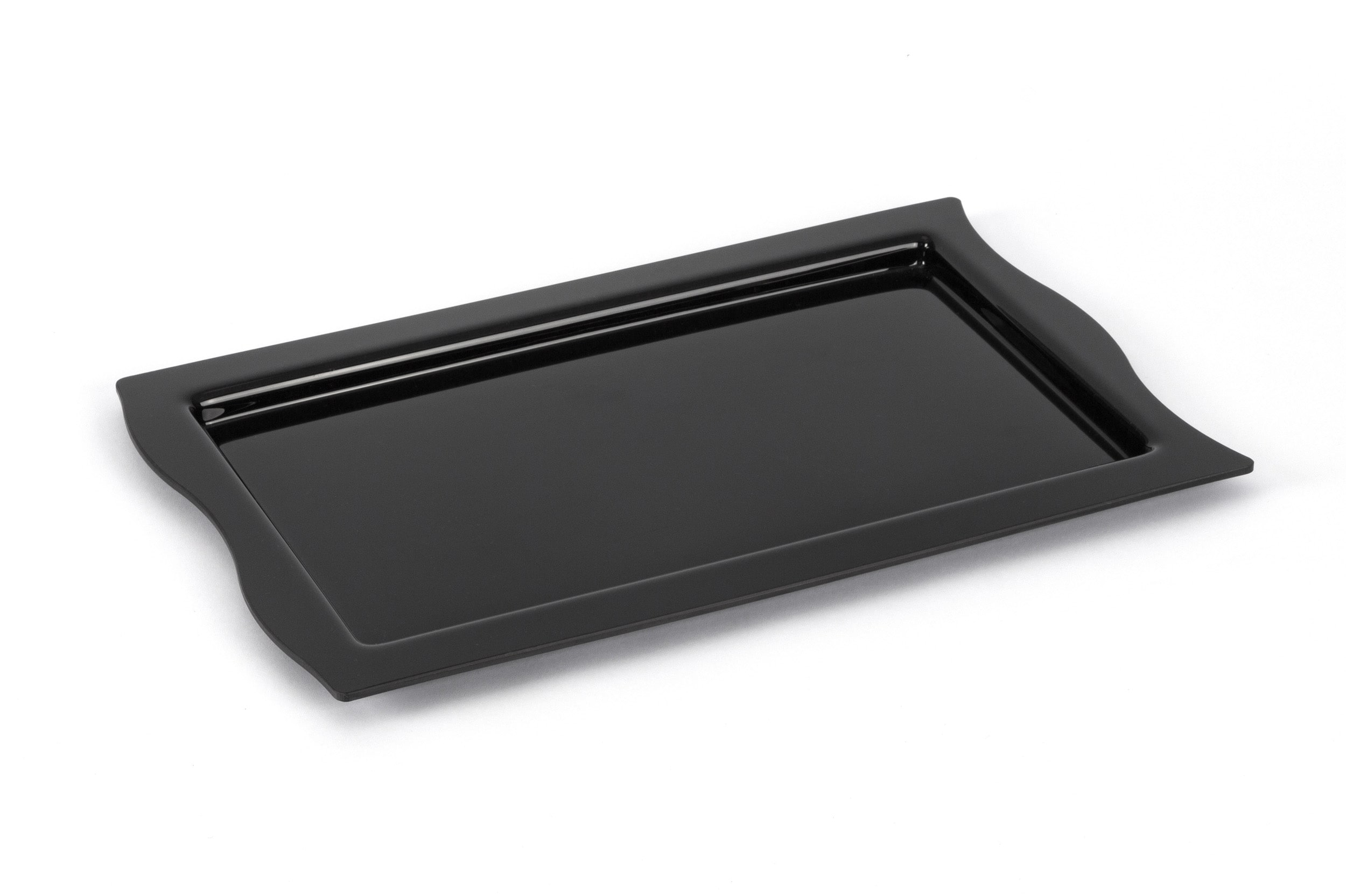 Auslageplatte Breitrand mit Welle, ABS schwarz, Abm.: 51x25x1,5 cm