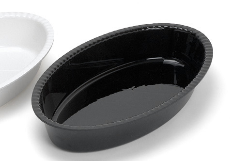 Auslageschale "Oval" mit Wellenrand Randhöhe 6 cm, Abm.: ca. 42 x 24 x 6 cm, mit Wellenrand schwarz Auslageschale "Oval" mit Wellenrand Randhöhe 6 cm, Abm.: ca. 42 x 24 x 6 cm, mit Wellenrand schwarz