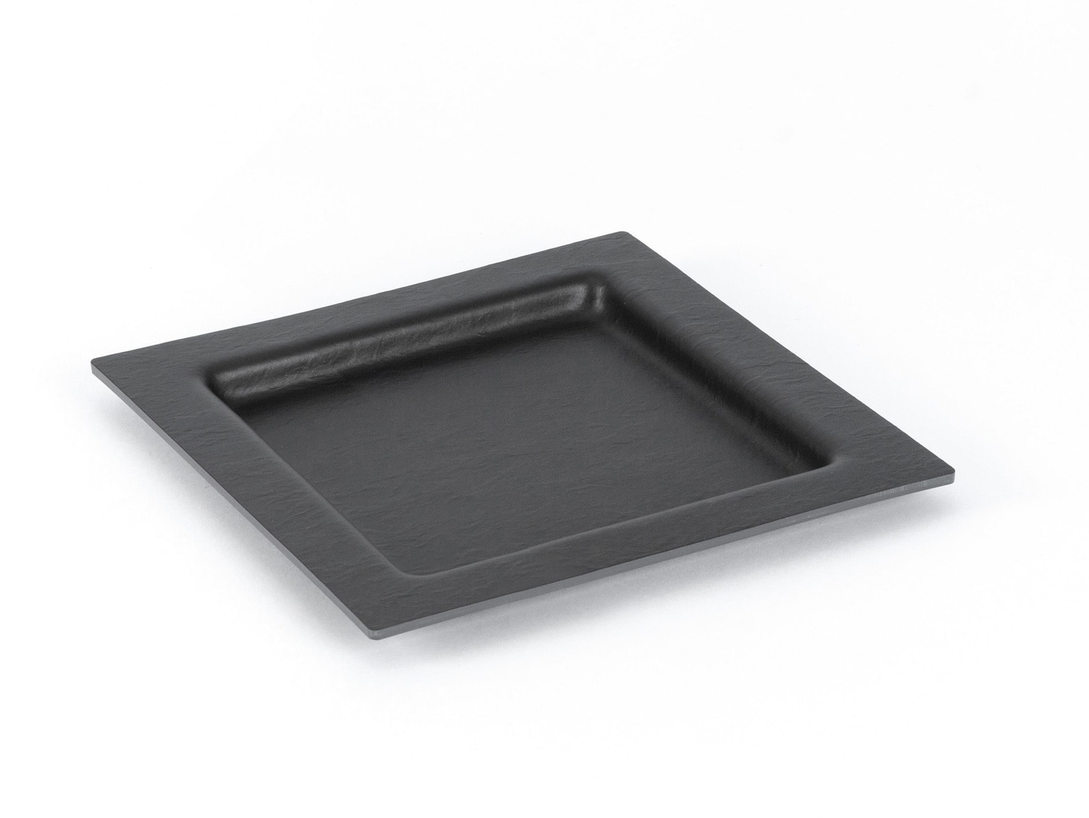 Auslageplatte "Breitrand 25-T80" ABS schwarz graphit, ca. 26,5 x 26,5 x 1,5 cm mit Rand