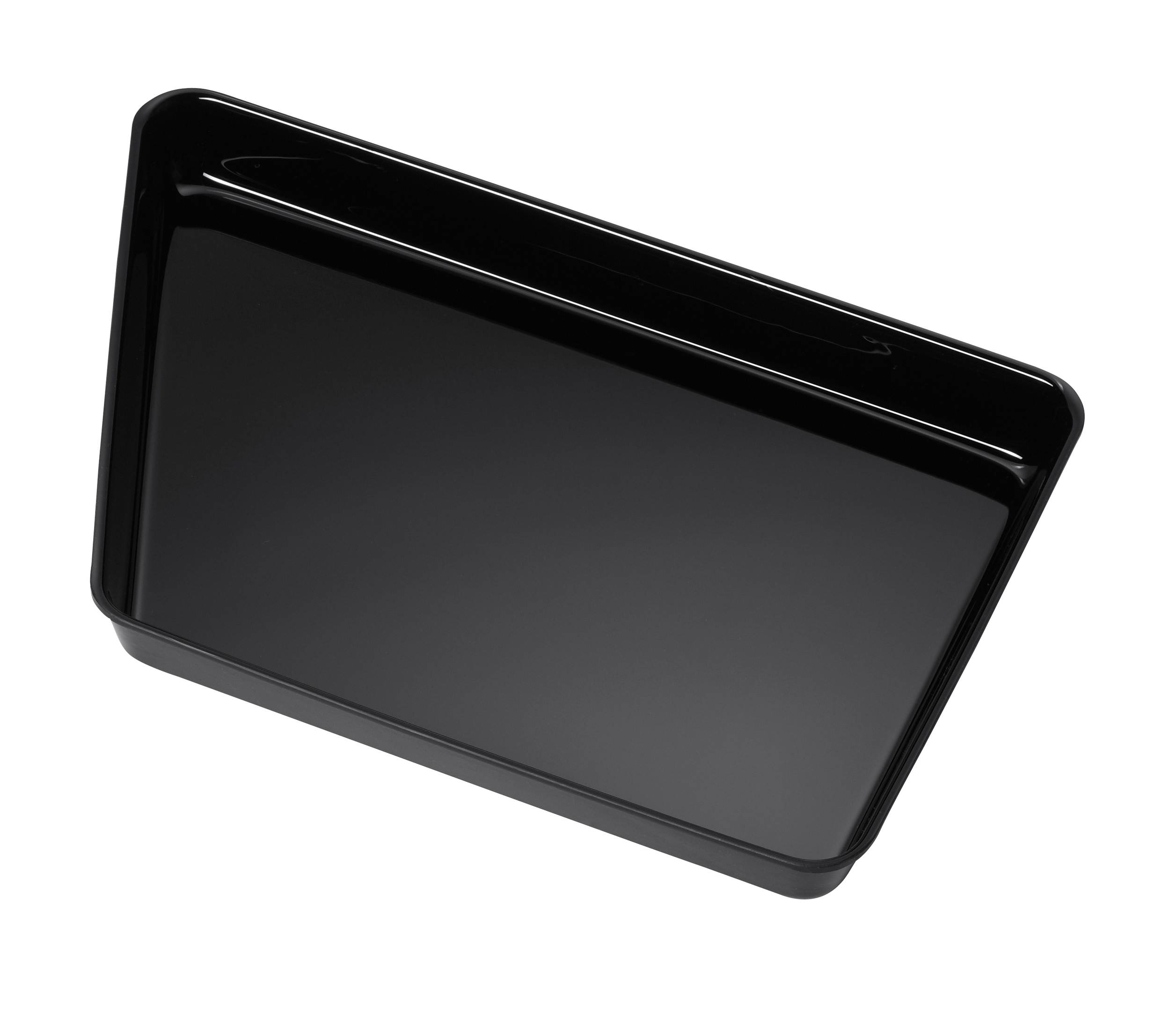 Platte "Rechts 41-135" groß T87, Abm.: ca. 42,5x29/32x2 cm, schwarz, mit Rand