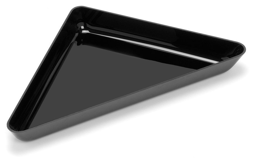 Auslageschale "Dreieck",  ABS schwarz, Abm.: 39x28/28x4 cm, ohne Rand