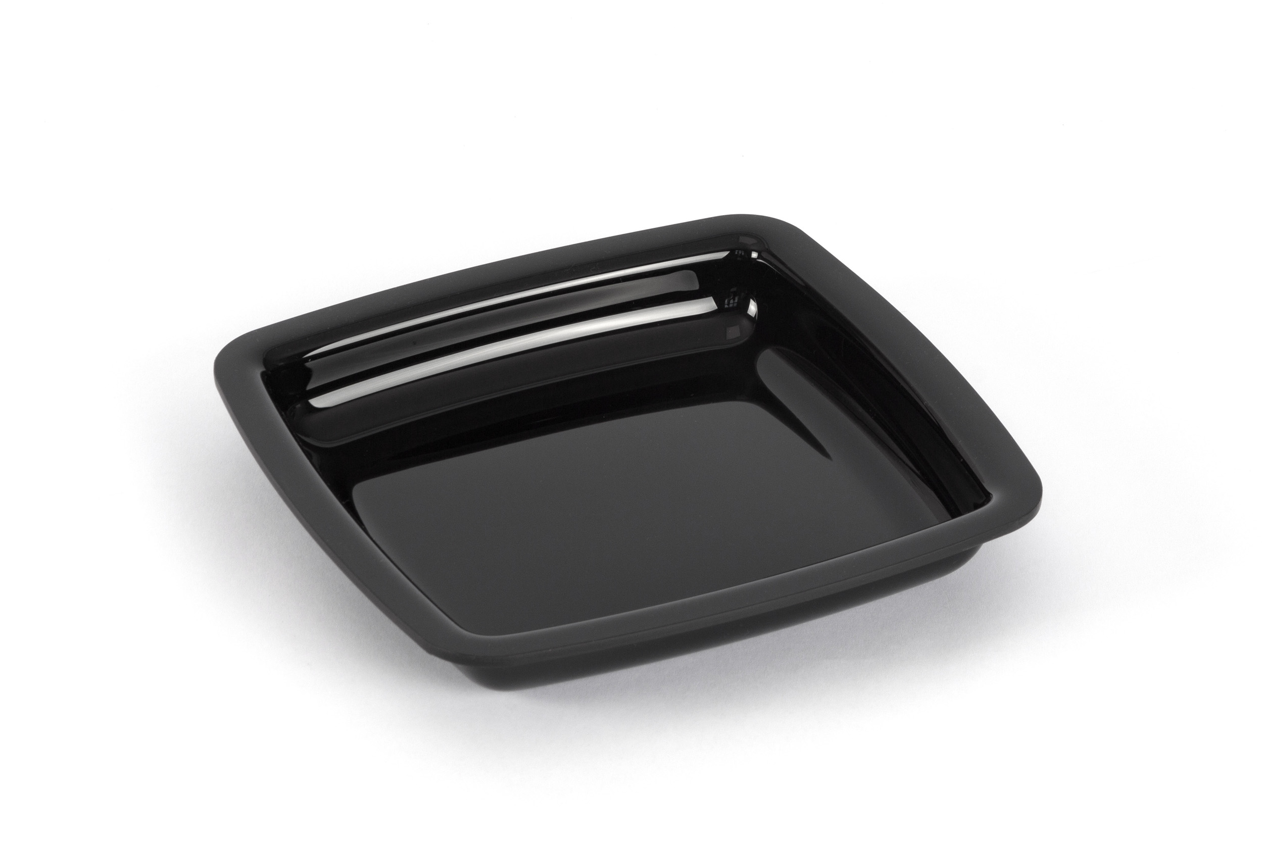 Auslageschale Classico 3 schwarz, Abm. ca. 20 x 20 x 3 cm mit Rand