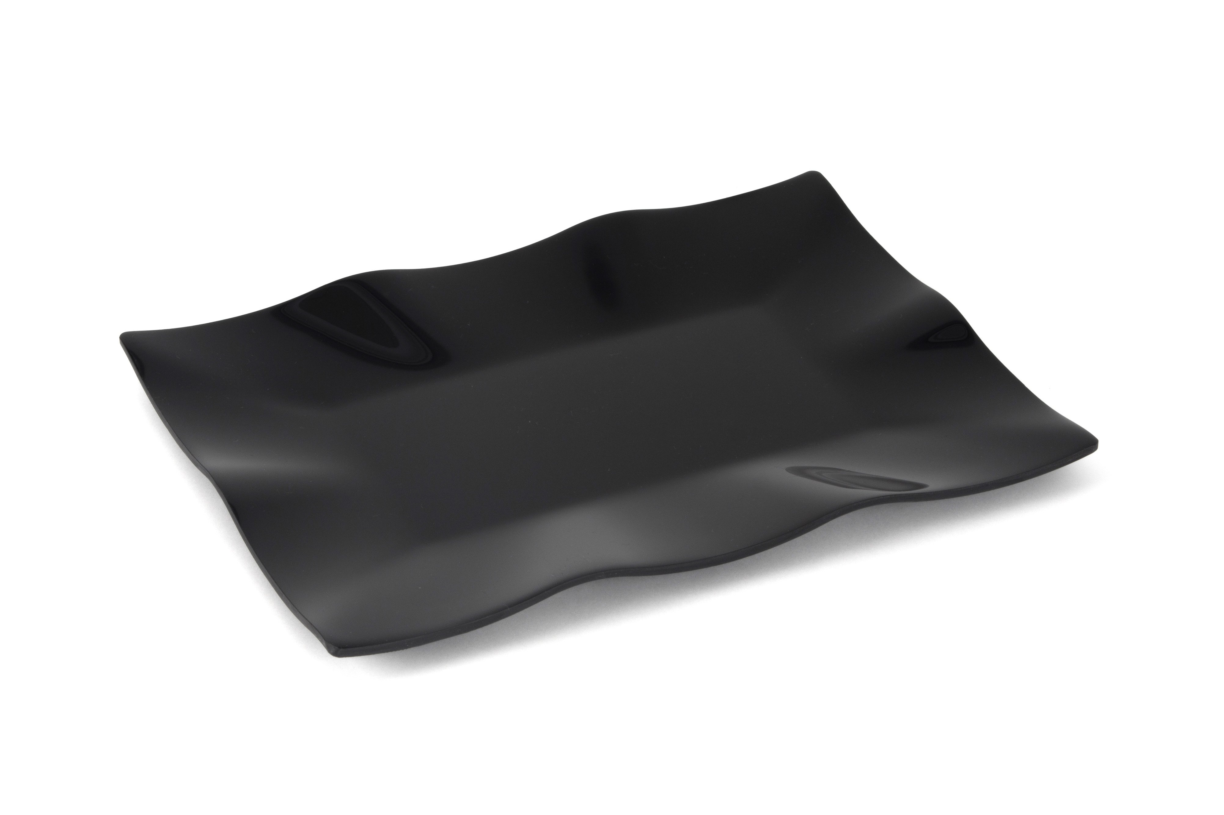 Wellenplatte schwarz, Abm. ca. 28x21x1,5 cm ohne Rand