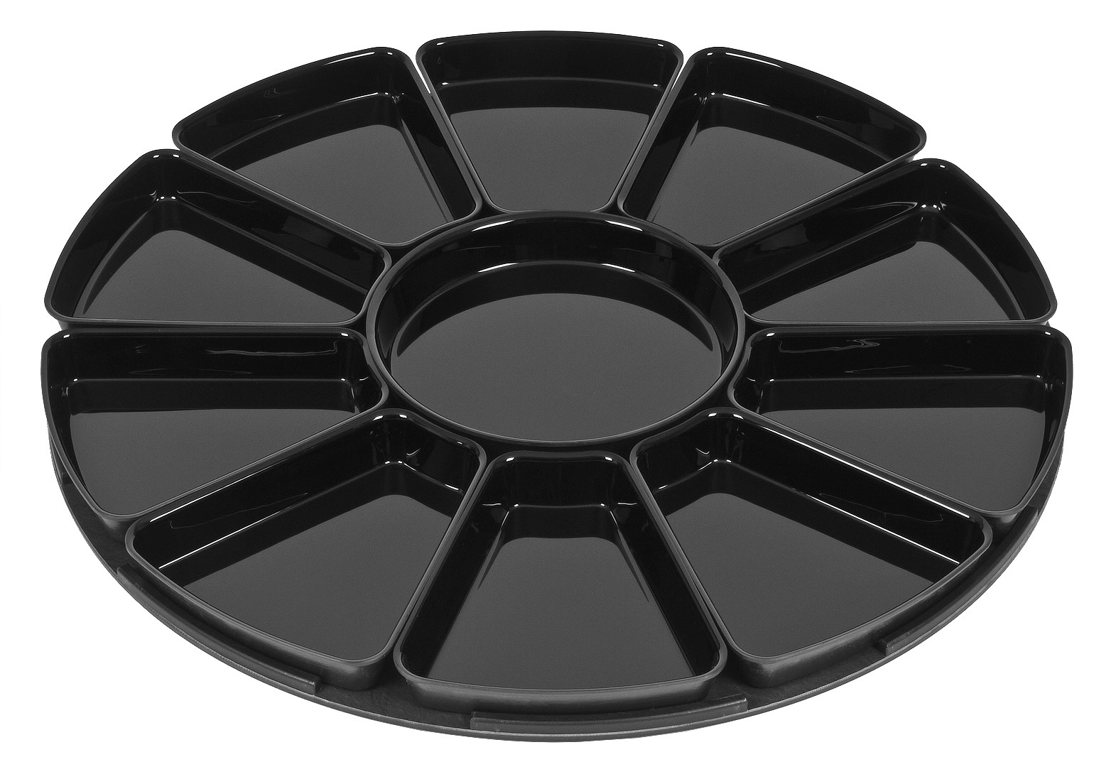 Schalen-Set "Rondell" 11-teilig, ca. Ø 75 cm, ABS-Kunststoff schwarz, mit Rand
