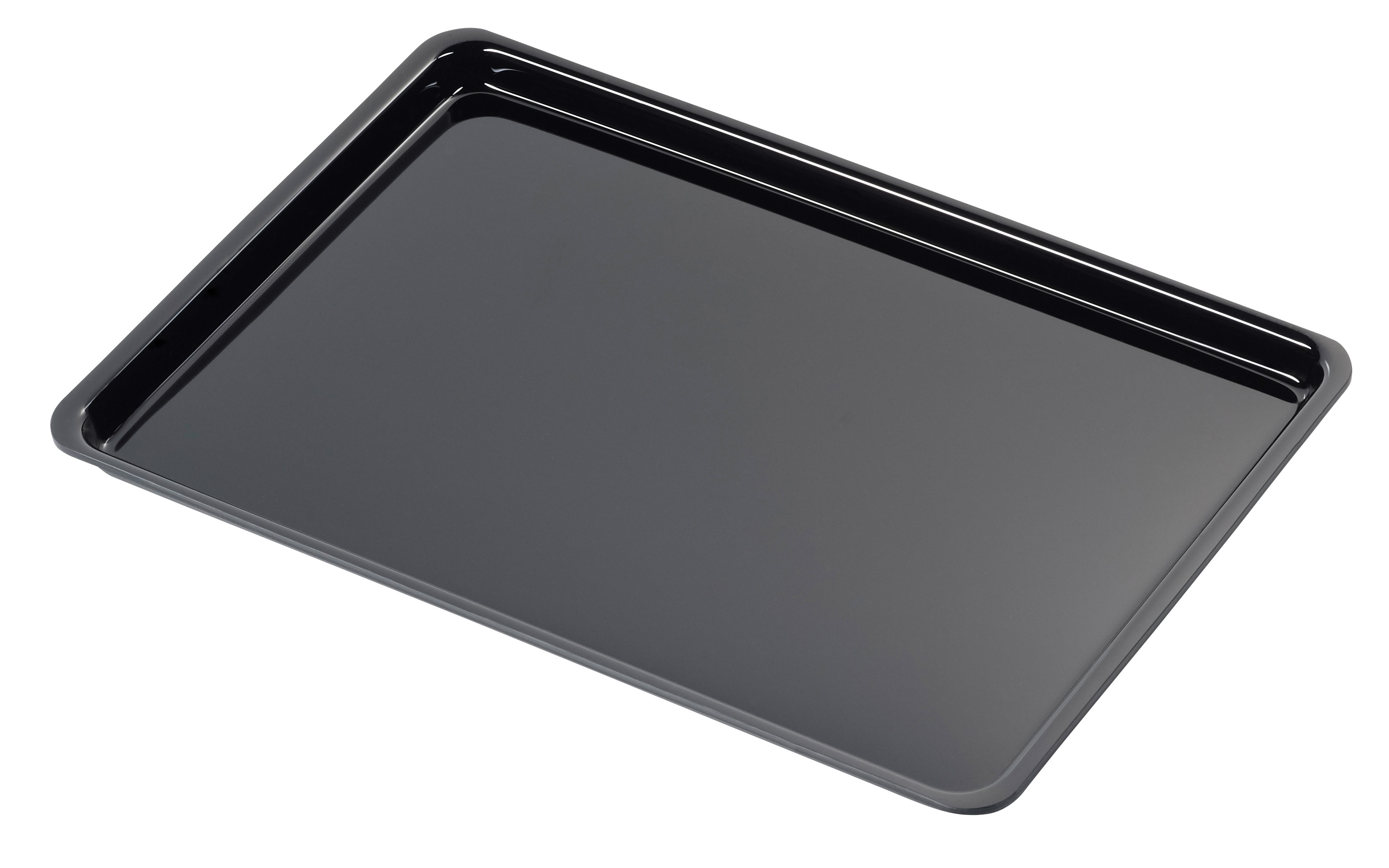 Auslageplatte ABS-schwarz, Abm.: ca. 43 x 29 x 2 cm, mit Rand